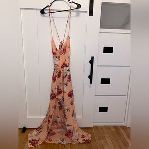 Fashion Nova ❤︎︎ Overlay day dress - peach